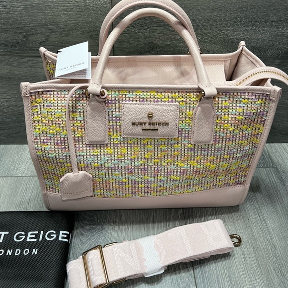 Kurt Geiger Pink and Cream Women's Bag crossbody - Picture 1 of 8